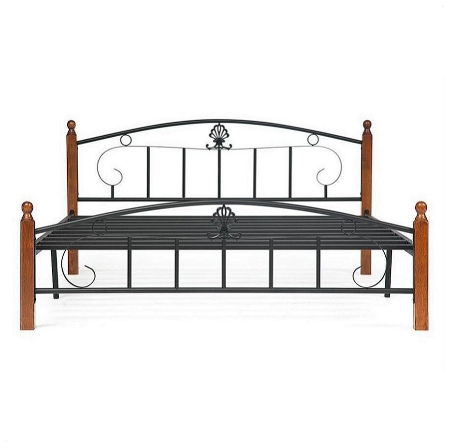 Кровать двуспальная Rumba (AT-203), Цвет корпуса: коричневый, черный