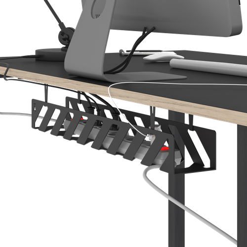 Кабель-канал для стола, органайзер для кабелей Кольт 64 см черный