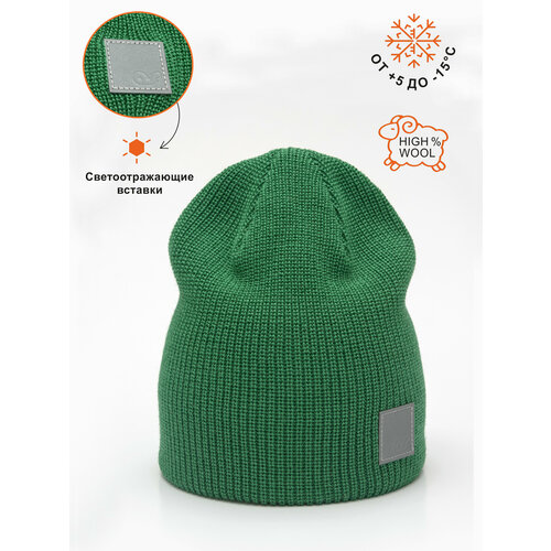 фото Шапка бини artel, размер 52, зеленый
