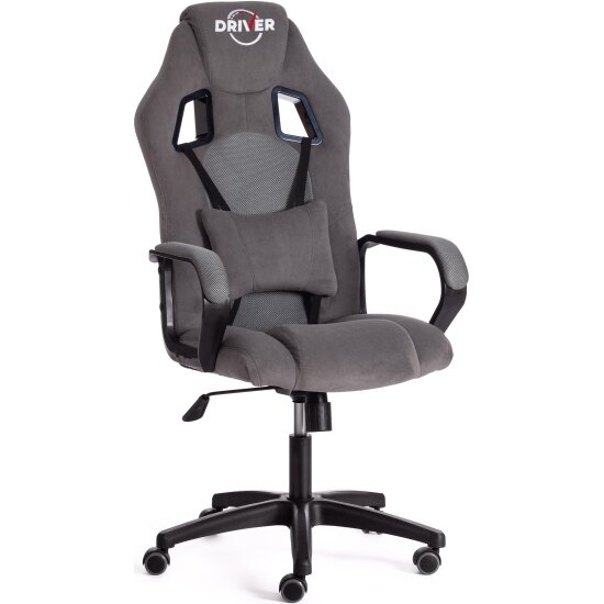 Кресло геймерское Tetchair DRIVER (22) ткань, серый, 36-34/TW-21