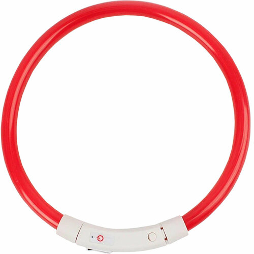 Ошейник для собак светящийся с USB-зарядкой PerseiLine Rich Breed М силикон красный 40-50 см (1 шт)