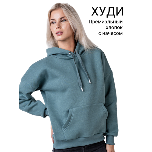 фото Худи pirozz, размер 42/46, голубой, серый