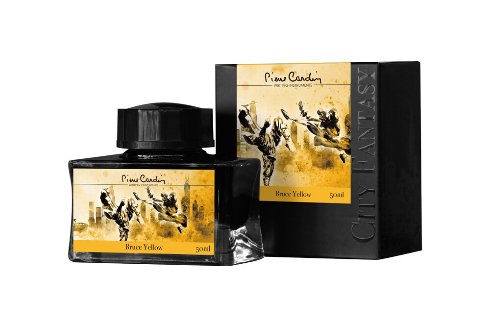 Флакон чернил Pierre Cardin 50мл, серия CITY FANTASY цвет Bruce Yellow (Желтый Брюс)