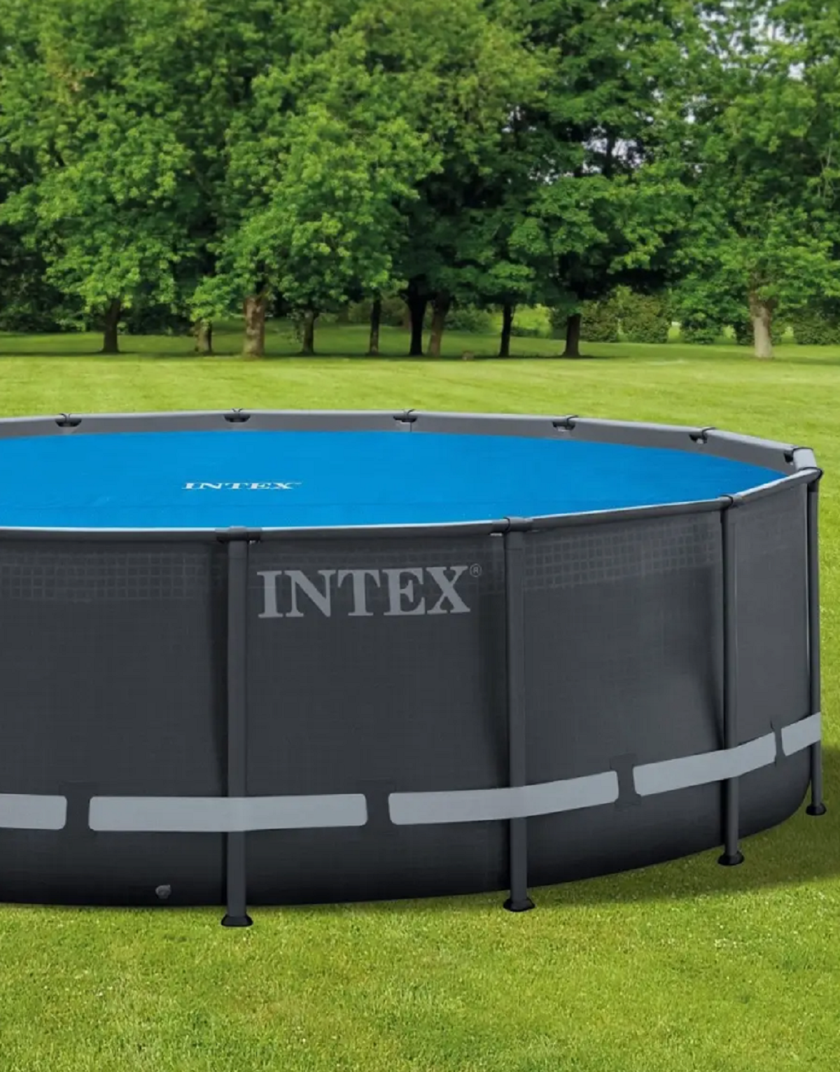 Тент для бассейна 488 см - покрывало пленка Intex Solar Cover 28014