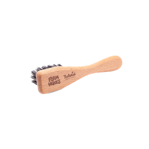 Natural Boar's Hair Brush Щетка с ручкой для очистки кожи с черной натуральной щетиной кабана Foam Heroes