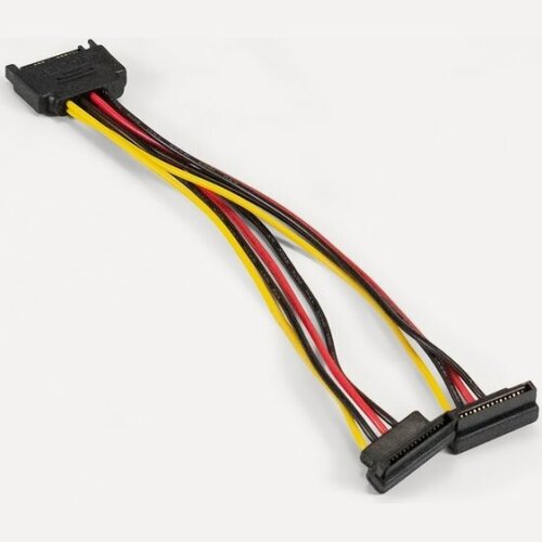 Изображение товара Кабель питания SATA Exegate EX-CC-SATAM2F 15pin M/2x15pinF, угловые разъемы