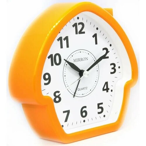 Зеленый будильник MIRRON 2663 ТЗ/Часы на тумбочку/Будильник в детскую комнату/Будильник в спальню/Классический, обычный будильник/хаки