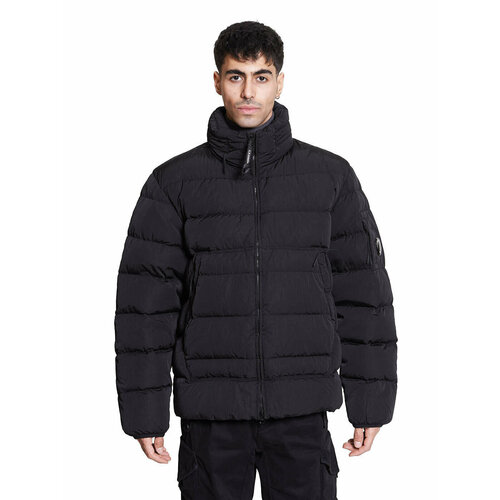 фото Пуховик c.p. company eco-chrome r down jacket, размер 52, черный