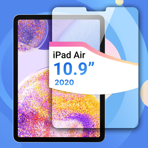 Защитное полноэкранное стекло на планшет Apple iPad Air 10.9 (2020) / Противоударное прозрачное стекло для планшета Эпл Айпад Эир 10.9 (2020)
