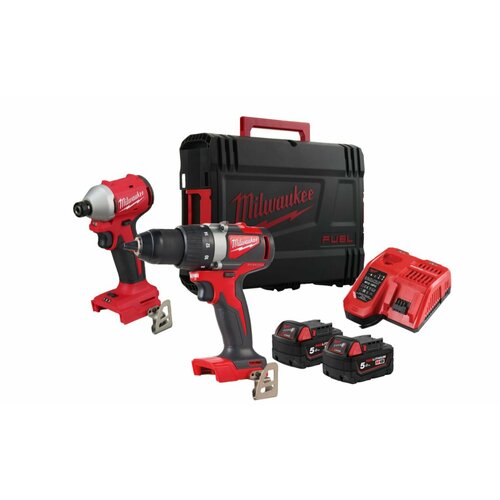 Набор инструментов Milwaukee M18 BLPP2B3-502X 4933492846 шуруповерт зубр зсш 550 45 220в патрон hex 1 4 550 вт 0 4500 об мин