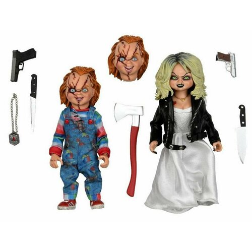 Коллекционная фигурка NECA 1/12 Bride of Chucky: Chucky and Tiffany (нека Невеста Чаки: Чаки и Тиффани, 15 см) фигурка funko pop chucky black light со стикером эксклюзив entertainment earth из фильма bride of chucky