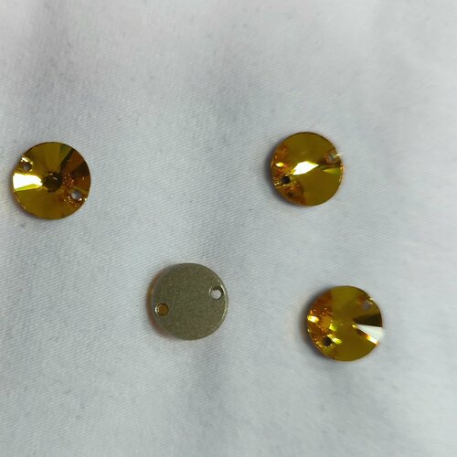 Нашивные кристаллы Swarovski 10мм 3200 Sunflower 10шт 1300₽