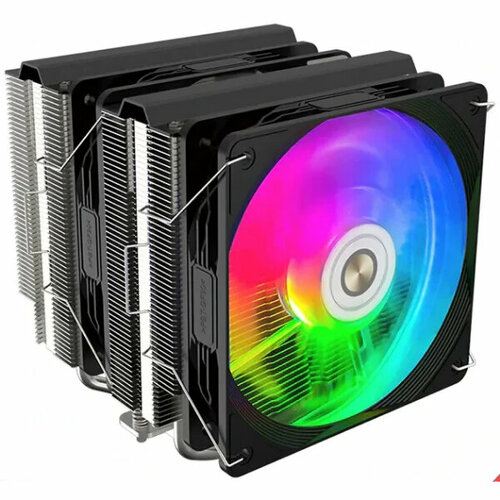 Кулер для процессора N600B-DT-HY black TDP:250WProduct Dimension: 125 ?143 ?158mmHeat Pipe: ?6mm ? 6 pcsFan Dimension: 120?120?25mmVoltage: DC 12VCurr