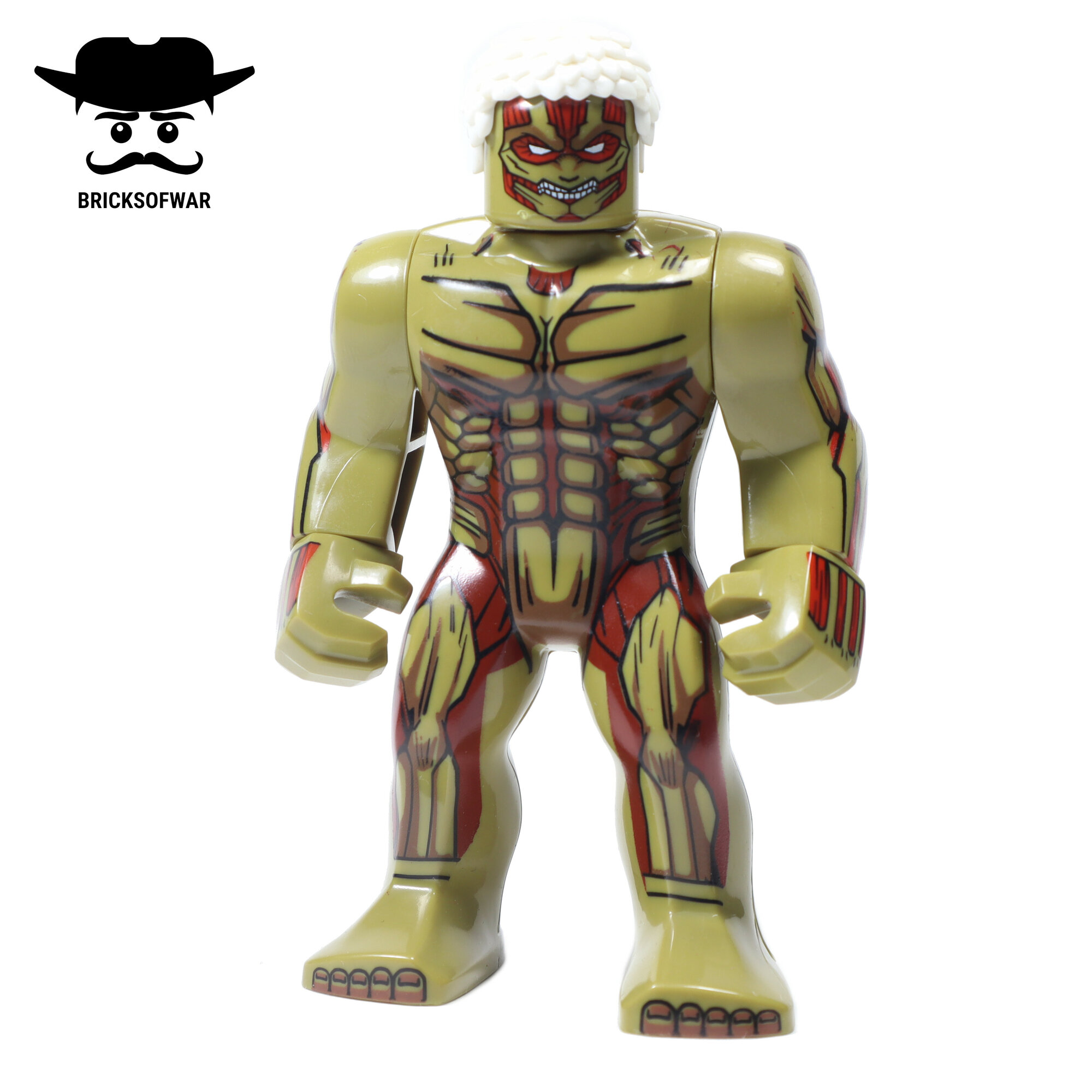 Минифигурка солдат фигурка Бронированный Титан из аниме Атака Титанов, совместима с конструкторами Л-е-г-о (8 см, пакет)