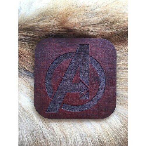 Подставка под горячее бирдекель Мстители тёмный Avengers супергерой superhero 390₽