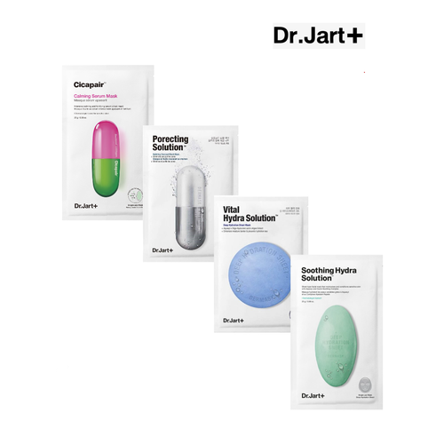 Dr. Jart+ Набор из 4 тканевых масок dr jart маска интенсивно очищающая и сужающая поры dermask ultra jet porecting solution