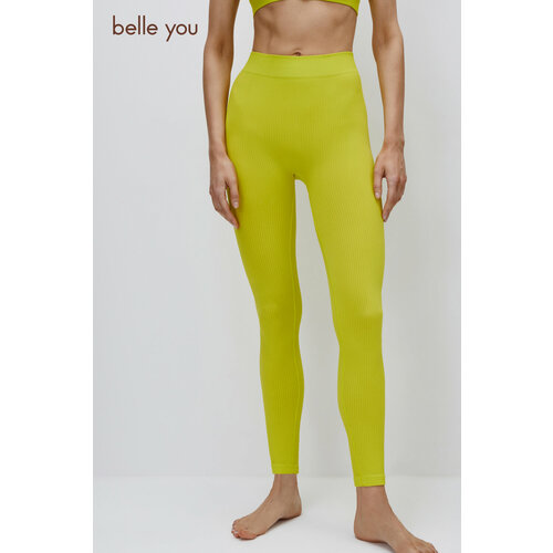 фото Легинсы belle you, размер 3xl/4xl, желтый