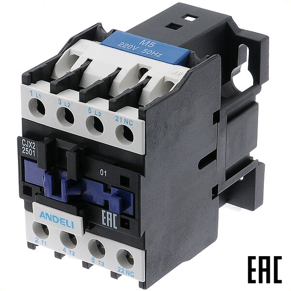 фото Контактор CJX2-D2501 3P 220В 25А 1р ADL08-007 ANDELI