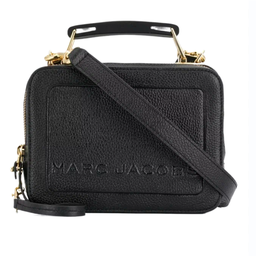 Сумка MARC JACOBS 100014, фактура зернистая, черный бежевая сумка the leather mini bucket marc jacobs