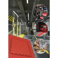 ПВХ плитка для гаража 2кв. м(толщина 5мм. цвет красный)