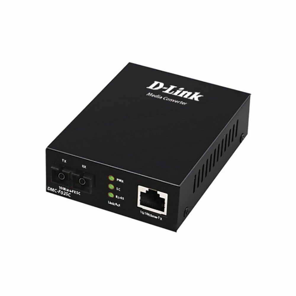 Конвертер D-Link DMC-F02SC Fast Ethernet Twisted-pair to Fast Ethernet Multi-mode Fiber (2km SC) Media Converter Module (DMC-F02SC/B1A)