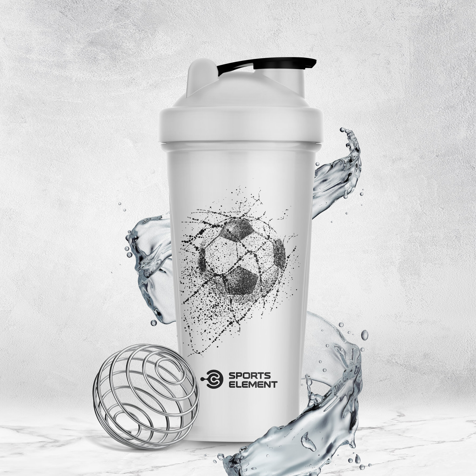 Шейкер для спортивного питания Sports Element "Ball" , 600 мл. С шариком
