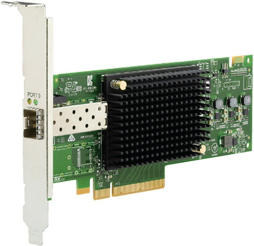 Сетевой адаптер Broadcom Emulex LPe31000-M6 Gen 6 (16GFC), 1-port, 16Gb/s, PCIe Gen3 x8, LC MMF 100m, трансивер установлен, Upgradable to 32