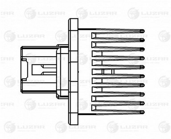 Luzar резистор э/вент. отоп. для а/м mitsubishi lancer x (07-)/outlander xl (06-)/suzuki grand vitara (05-) (lfr 1104) lfr1104