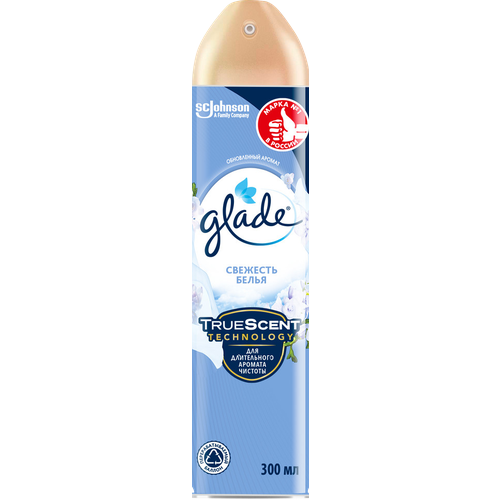 Освежитель воздуха Glade Свежесть белья аэрозоль 300мл 600₽