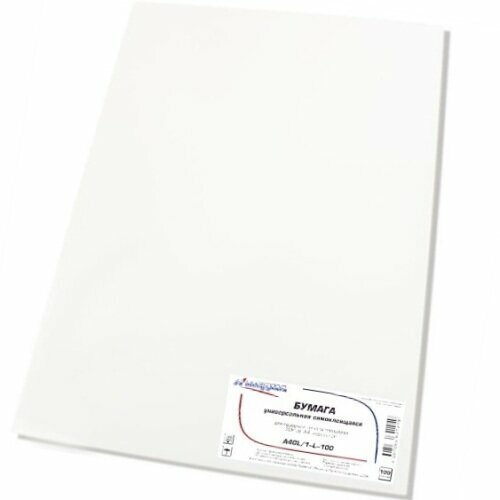 Бумага самоклеящаяся А4 A-Media для лазерной печати, глянцевая, 70г/м, без делений, 100 листов