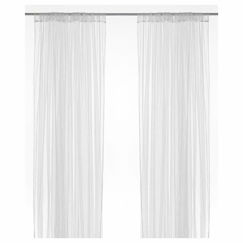 IKEA LILL Сетчатый тюль 1 пара белые 280x250 см 1490₽