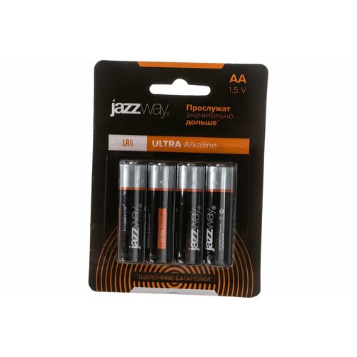 Алкалиновая батарейка JazzWay LR6 Ultra PLUS BL-4 5010772 батарейка a27 12v алкалиновая jazzway