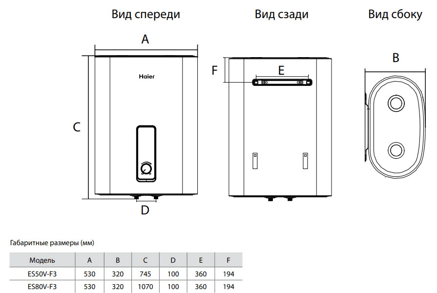 Водонагреватель HAIER ES80V-F3, накопительный, 3кВт, белый [ga0ghme00ru] - фото №12