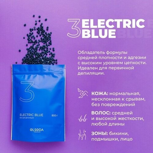 Воск для депиляции ELSEDA Electric Blue 800 гр 1280₽