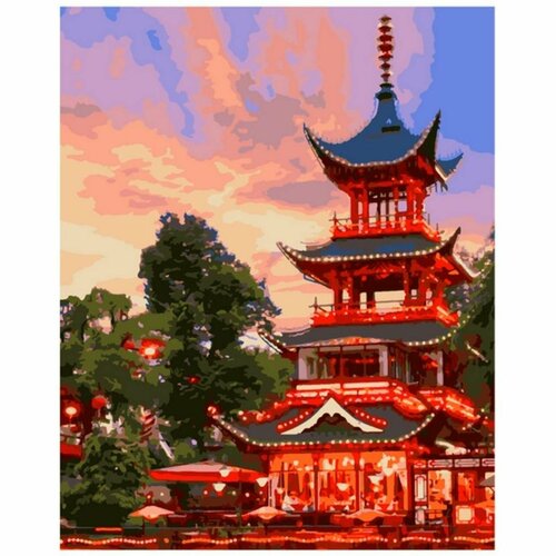 Картина по номерам на картоне 40x50 см Величественный храм в к 51,7x41,7x2,3 см картина по номерам храм 40x50 см