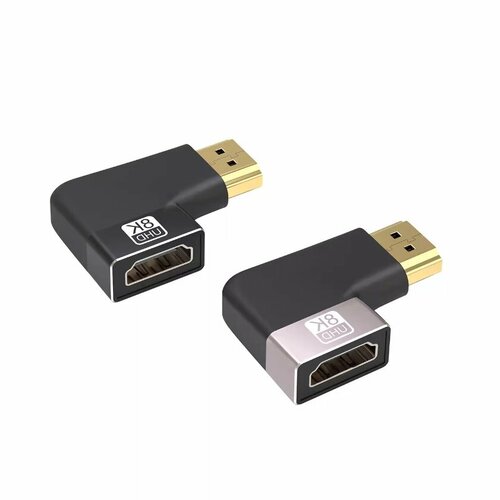 Адаптер B&P ver 2.1 HDMI 19F to HDMI 19M 8K UHD, 48Gbps левый