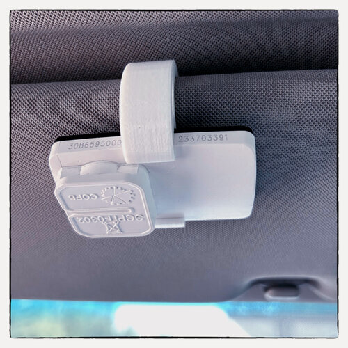 Изображение товара Держатель для транспондера ЭСРП-0302 на козырек белый