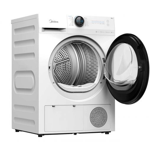 Midea комплект для установки в колонну стиральная машина LUNAR MF200W90WBS/W загрузка 9кг+ Сушильная машина с тепловым насосом LUNAR MD200D90WB/W-RU загрузка 9кг + Соединитель с выдвижной полкой MSKK-W01