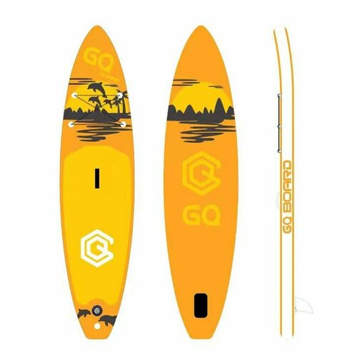 Надувная SUP-доска (SUP board) GQ DP с насосом, веслом и страховочным лишем. 335x81x15 см надувная sup дoска 10 6 комплект с насосом веслом и страховочным лишем