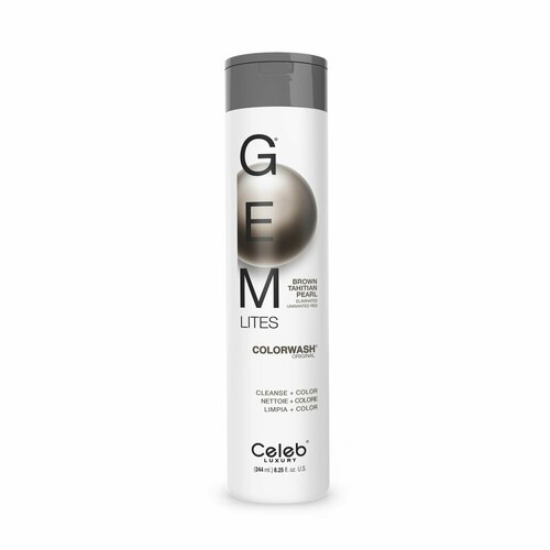 CELEB LUXURY Тонирующий шампунь для волос Gem Lites Colorwash (Brown Tahitian Pearl) тонирующий шампунь для волос celeb luxury viral rose gold colorwash 244 мл