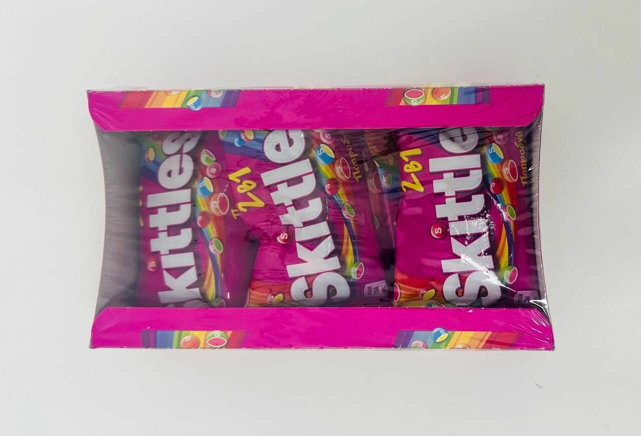 Драже Skittles "2 в 1 Фрукты - Ягоды", 12 штук по 38 г