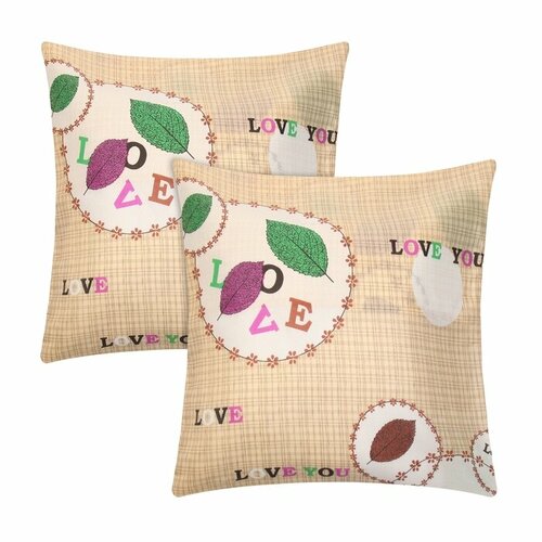 Набор наволочек 60х60см 2шт Нежность Люкс микс микрофибра 80гм пэ100 342₽