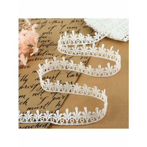 Кружево гипюровое тесьма для декора 20 мм 14 м 848₽