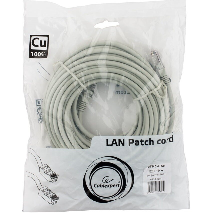 Патч-корд UTP Cat. 5e Cablexpert PP10-10M 10.0m — фото 1