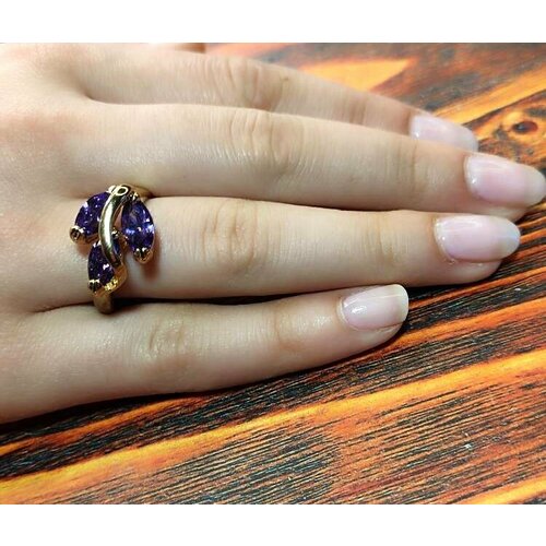 Кольцо ForMyGirl, аметист, размер 19, фиолетовый