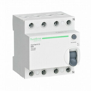 УЗО Systeme Electric City9 Set ВДТ 63А 30 мА 3P+N тип АС 45 кА (C9R36463)
