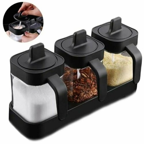 Набор стеклянных баночек для сыпучих продуктов ZK-121 790₽