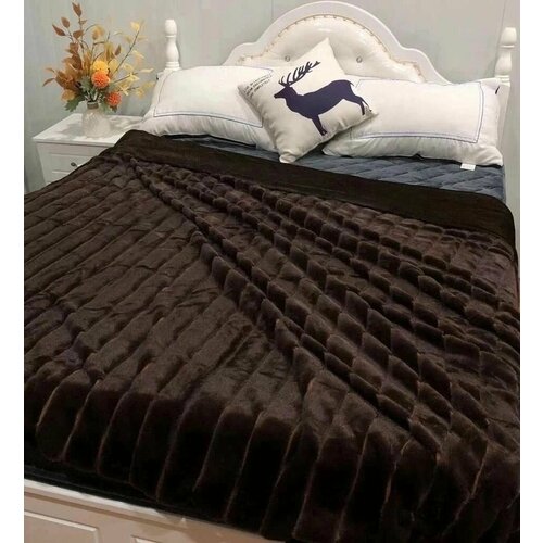 Плед двусторонний Кролик 200х230, плед-покрывало на кровать, размер евро