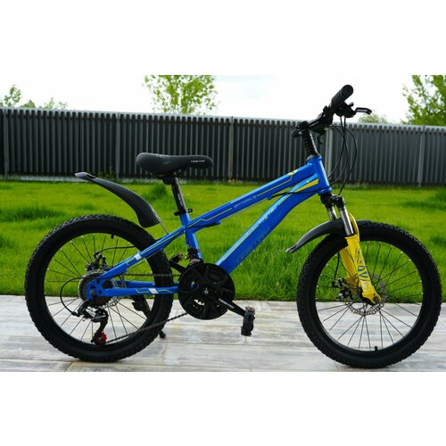 Велосипед Time Try TT021 20 Стальная рама Горный Детский Подростковый Для активного отдыха синий модель 2024 23500₽