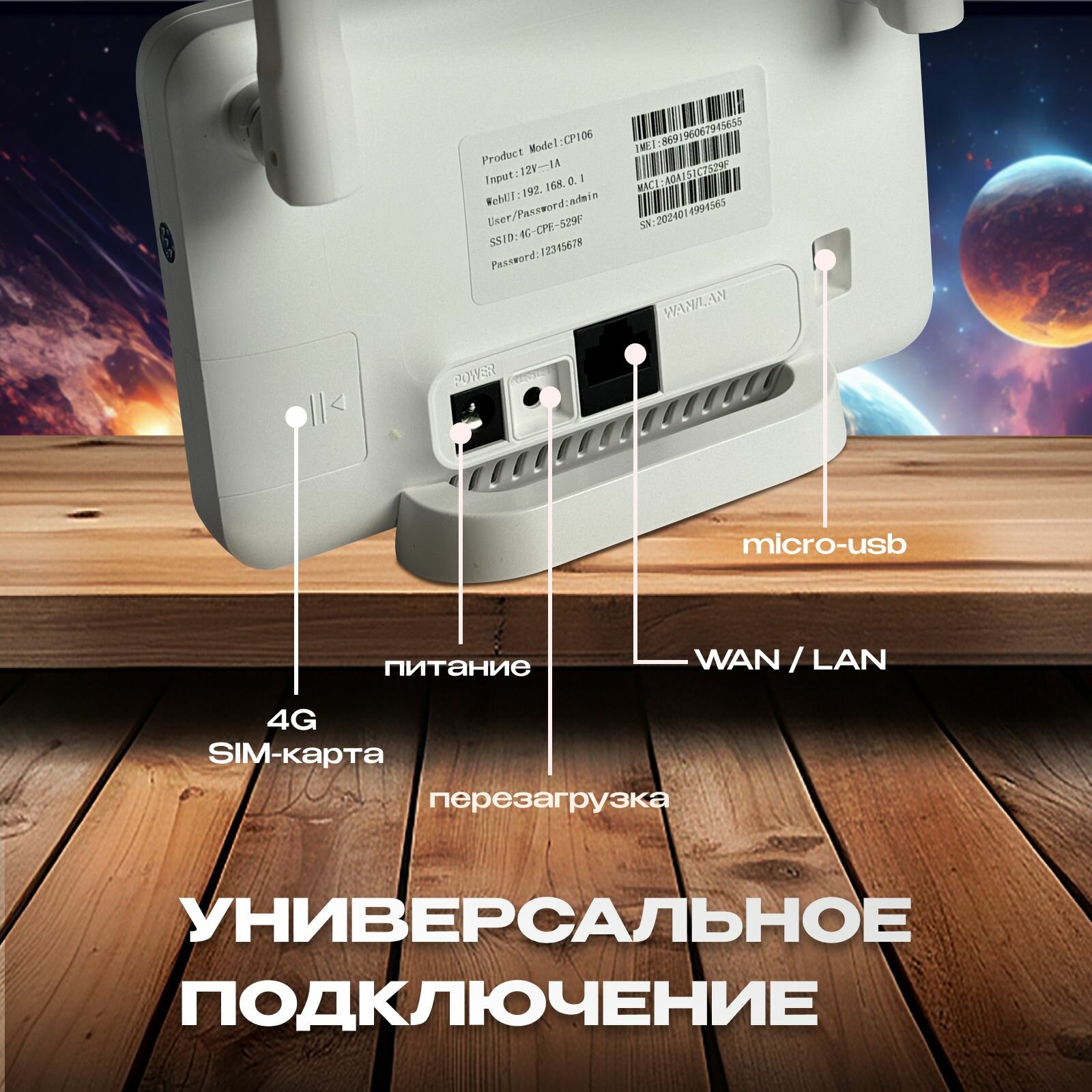 Роутер Wi-Fi 4/5G LTE модем — фото 1